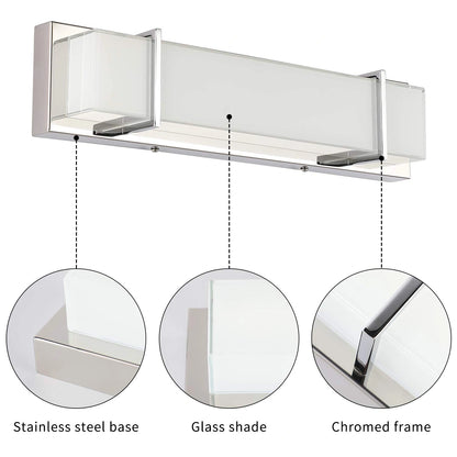 18W 25.2Inch Stainless Steel Vanity Lamp Led Bathroom Mirror Lights SY-V013