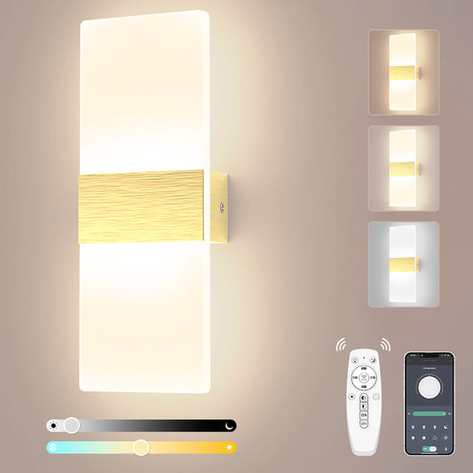 12W Smart Wall Sconce Modern Gold Wall Lights SY-I6558-App-Gold